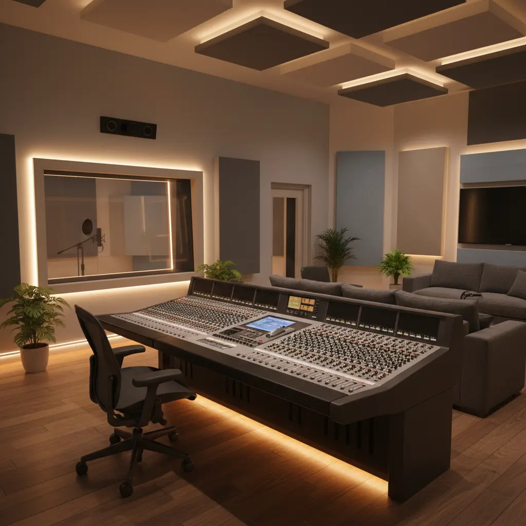 Interior of OreedRec Audio Studio Doha